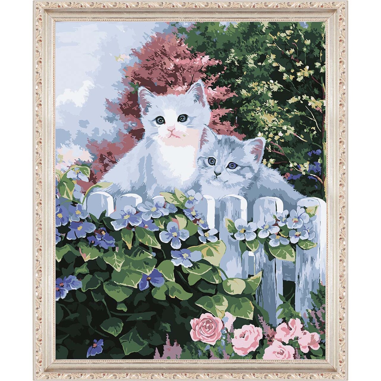 Herrschners Kittens in the Master's Garden Paint-by-Number Kit
